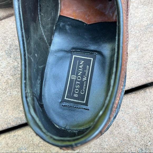 Bostonian Crown Windsor Shell Cordovan #8 Wingtip Burgundy 10C/9.5D USA Patina! - Picture 7 of 12